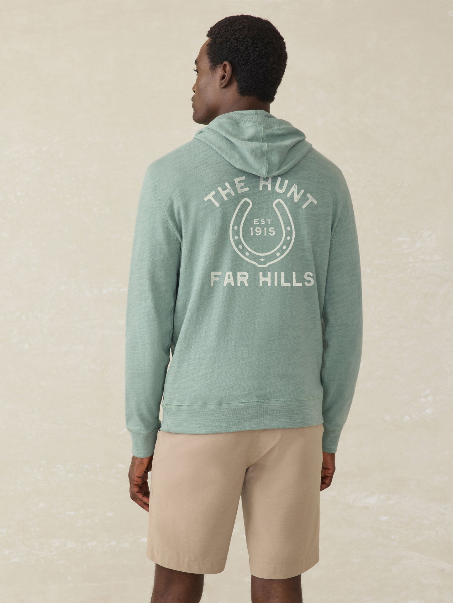Far Hills x Faherty Sunwashed Slub Hoodie in Sage Creek