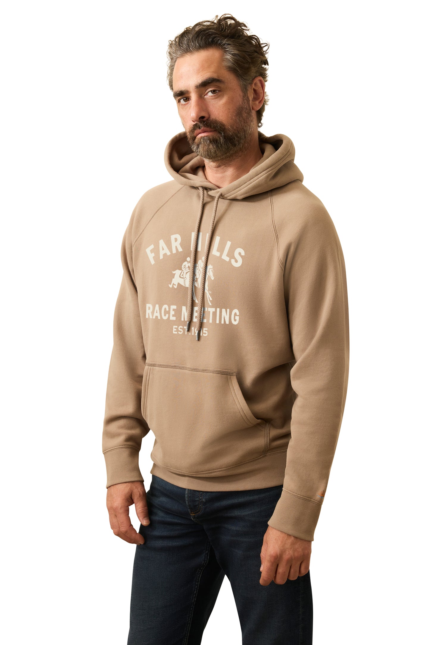 Far Hills x Faherty High Standard Fleece Hoodie in Walnut Branch