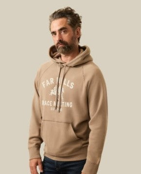 Far Hills x Faherty High Standard Fleece Hoodie in Walnut Branch