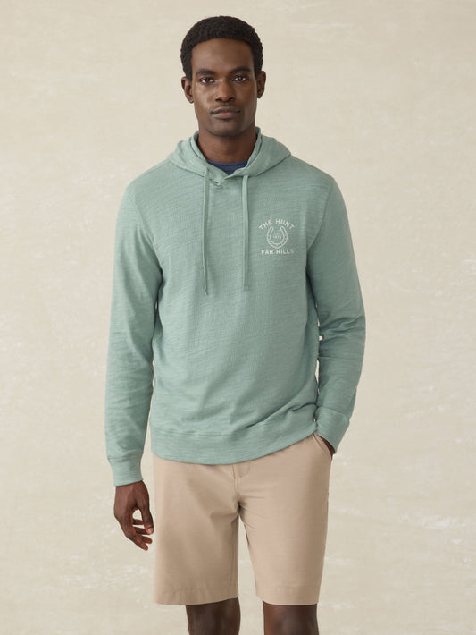 Far Hills x Faherty Sunwashed Slub Hoodie in Sage Creek