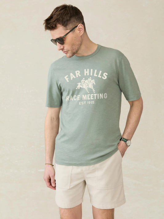 Far Hills x Faherty Sunwashed Crew Tee in Sage Creek