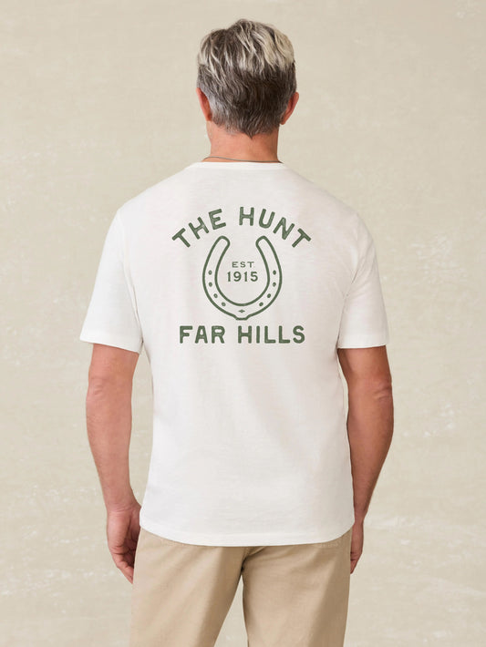 Far Hills x Faherty Sunwashed Crew Tee in White
